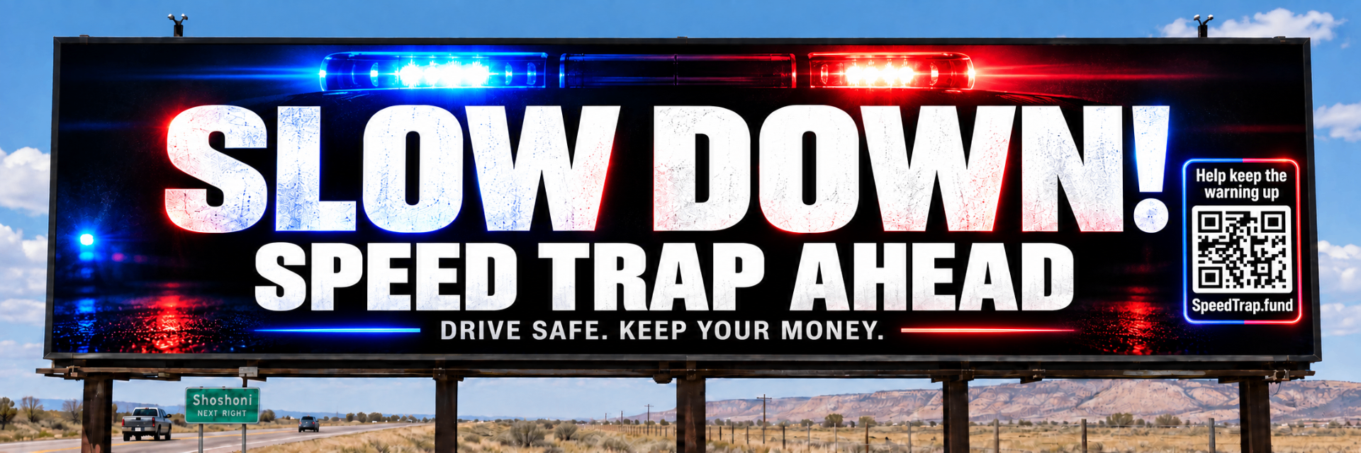 Billboard artwork for the Shoshoni, WY campaign